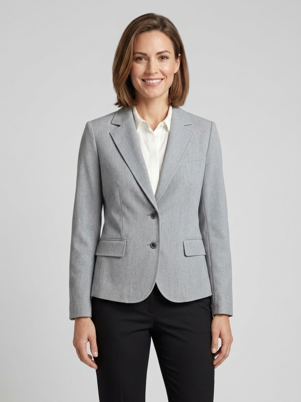 Anne Klein light grey tailored blazer, women’s size 8